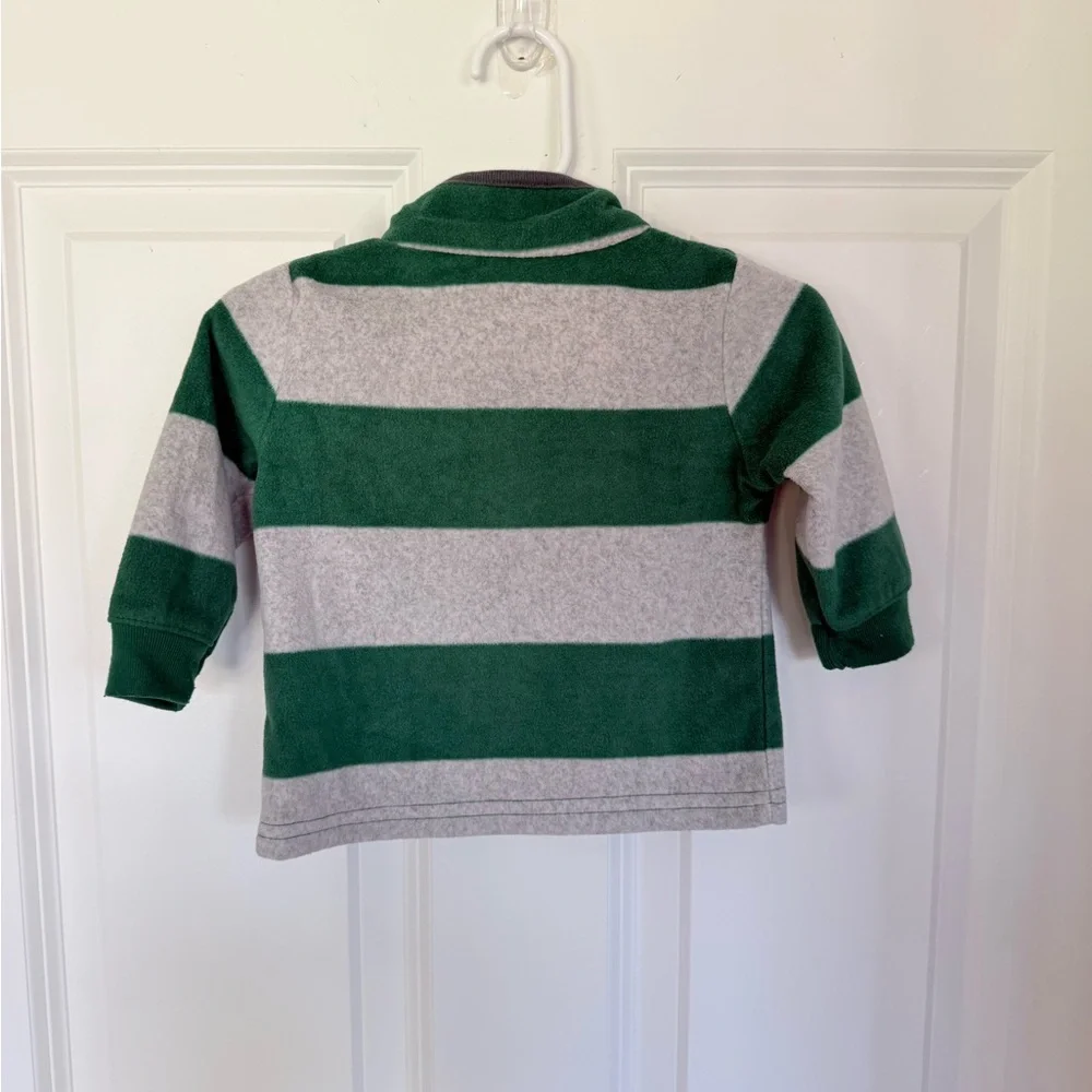 Carter's Green & Gray Cozy Fleece Pullover - Size 9 months